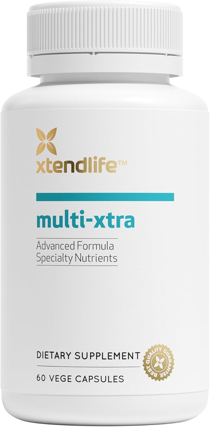 Xtendlife Multi-Xtra Multivitamin for Immune, Heart & Energy Support - 40+ Bioavailable Vitamins, Minerals, Antioxidants & Herbs - for Men, Women & Children - 30 Day Supply