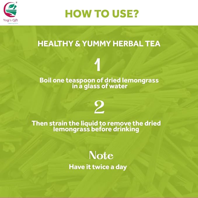 Dried Lemongrass 1 LB | Cut and Sifted Loose Leaf | Aroma Rich Lemon Grass | by Yogi's Gift ยฎ