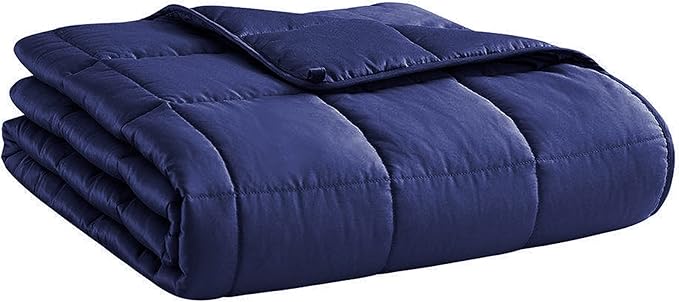 L'AGRATY Weighted Blanket - 60"x80" 22lbs Cooling Breathable Heavy Blanket Microfiber Material with Glass Beads for Adult All-Season Summer Fall Winter Soft Thick Comfort