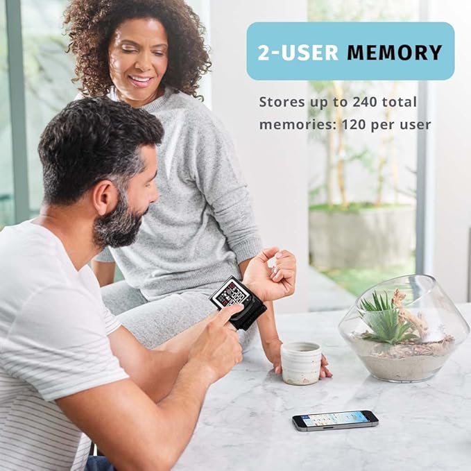 HoMedics Premium Wrist Blood Pressure Monitor, Clinically Proven Accurate, Wrist Positioning Guide, AM/PM Averaging, Irregular Heartbeat Detector, Smart Measure Inflation Technology