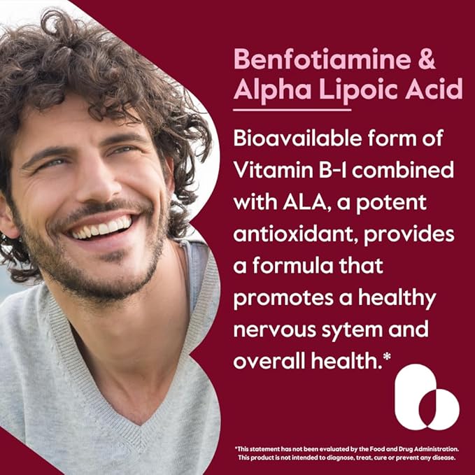 Benfotiamine 150mg / Alpha Lipoic Acid 300mg (120 Vegetarian Capsules) - No Stearates - Vegan - Gluten Free - Non GMO