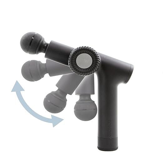 R2pro Massage Gun with Heated Head, 6X Heads, Extension Handle, Articulating Arm - Powerful High Intensity Deep Tissue Massager for Back, Neck, Legs, Whole Body, Muscle Recovery, Rechargeable