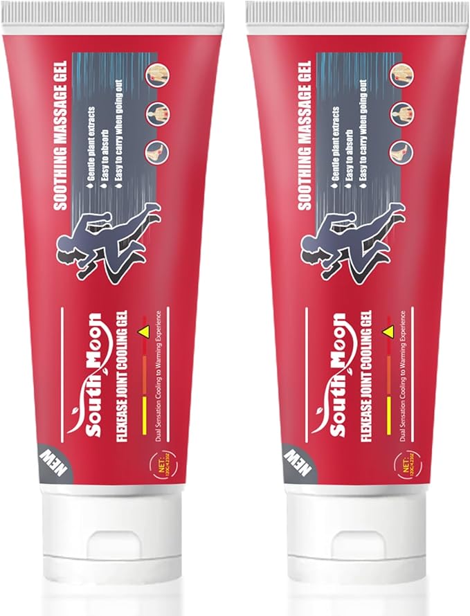 Joint & Muscle Relief Gel – Soothing Massage Cream with Turmeric, Peppermint & Emu Oil – Fast-Absorbing, Non-Greasy Formula for Knees, Back, Neck & Hands – 4.23 oz (2pcs)