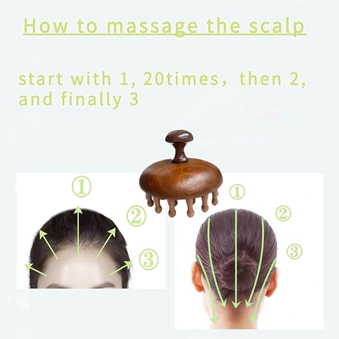 Wooden Scalp Massager|Bamboo Brush for Hair Growth|Wooden Hair Brush|Body Massage Tool