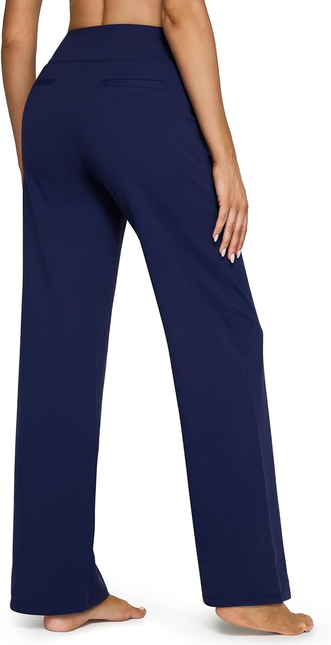 G4Free Yoga Pants Women Wide Leg Pants with Pockets High Waist Stretch Dress Casual Sweatpants Petite/Regular/Tall