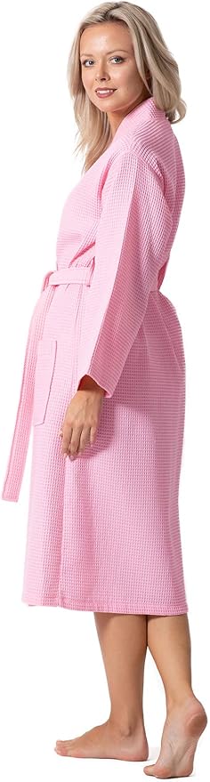 Waffle Knit Lightweight Kimono Spa & Bath Robes for Women - Quick Dry - Soft