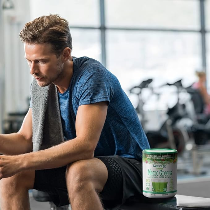 MacroLife Naturals Macro Greens Powder 38 Superfood Probiotic Antioxidant Enzyme & Herbal Supplement Immunity Energy Cleanse - Non-GMO Vegan Gluten-Free Dairy-Free (90 Servings)