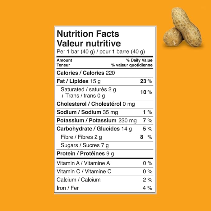 Taste of Nature Organic Peanut Snack Bar - Healthy, Gluten Free, Non GMO, Vegan Snack Bars with Mixed Nuts, Fruits and Seeds - 16-Count Snack Pack