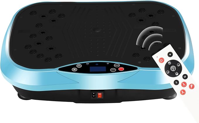 Vibration Plate Exercise Machine - Full Body Workout Vibration Platform with Loop Bands & Remote Control for Home Fitness & Weight Loss & Muscle Toning