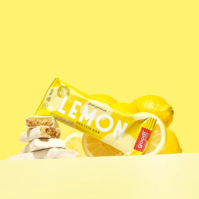 good! Snacks 3 Flavor Variety Pack, Vegan Protein Bars, Birthday Cake, Lemon & Snickerdoodle Protein Bar, Soy & Gluten Free, Plant Based, Low Sugar, 15g Clean Protein, Healthy Superfood Snack, 12 Bars