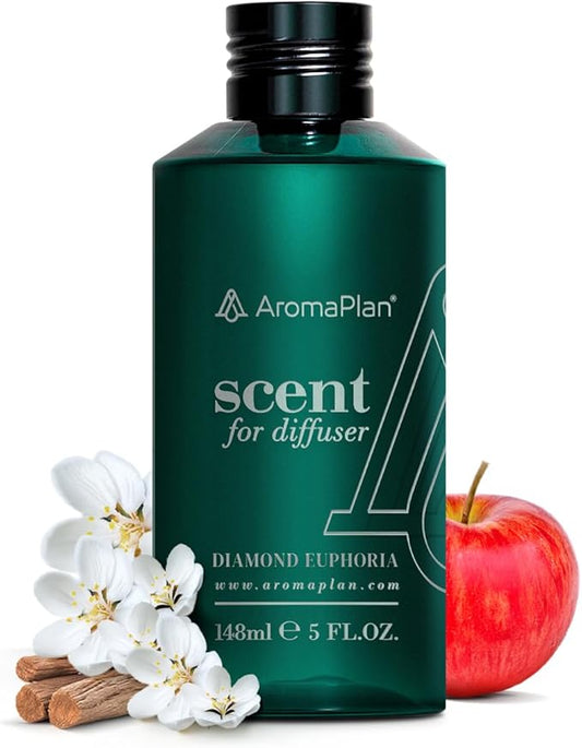 AromaPlan Hotel Scents Diamond Euphoria 5 Fl Oz (148ml), Home Luxury Aroma & Hotel Fragrance Diffuser Oil- Hotel Diffuser Oil for Aromatherapy- USA Made, Bigger Bottle, Bolder Aroma & Longer Lasting