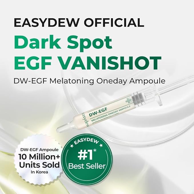EASYDEW Dark Spot Correcting Serum for Uneven Skin Tone & Dull Skin – EGF, Niacinamide & Glutathione, Anti-Aging Formula, 0.94 Fl Oz