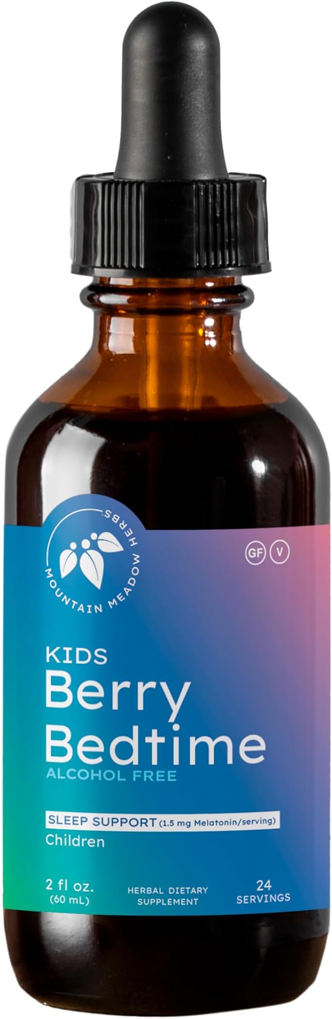 Mountain Meadow Herbs Berry Bedtime – Kids Sleep Support Drops with Melatonin, Chamomile, Lemon Balm & Passionflower - Natural Sleep Aid for Children – 2 oz