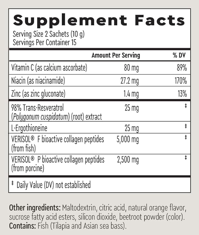 AURELIA Collagen Revive | Advanced Cellular Anti-Aging Supplement | Help Reduce Fine Lines & Wrinkles | with Zinc, Resveratrol, Niacinamide, Ergothioneine & Vitamin C