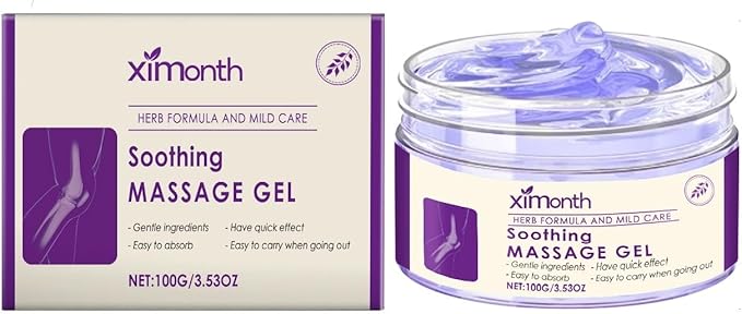Soothing Relief Massage Gel, Joint Gel Purple Gel Soothes for Knees, Lumbar, Neck, Hands,Feet and Joint Activities Throughout.(100g)