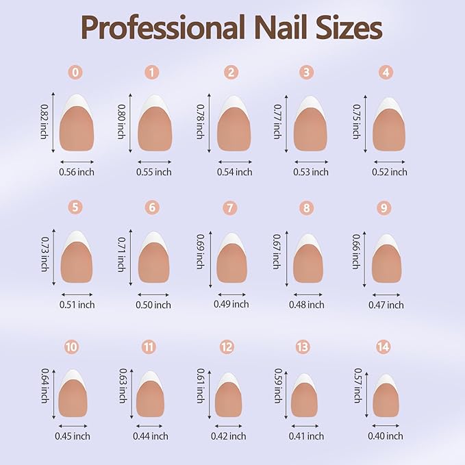 Misssix X-BASIC TIPS French Tip Press On Nails, 150Pcs French Gel Nail Tips Short Almond, Soft Gel Pre-shaped No Need to File 3 in 1 Nail Tips, Fake Nails for Nail Art DIY Extension Designs 15 Sizes