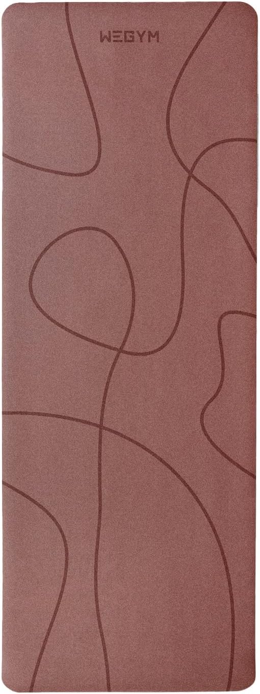 4mm Cushioned Exercise Mat for Yoga & Pilates - Anti Slip, Polyurethane with Suede Top & Carrying Strap