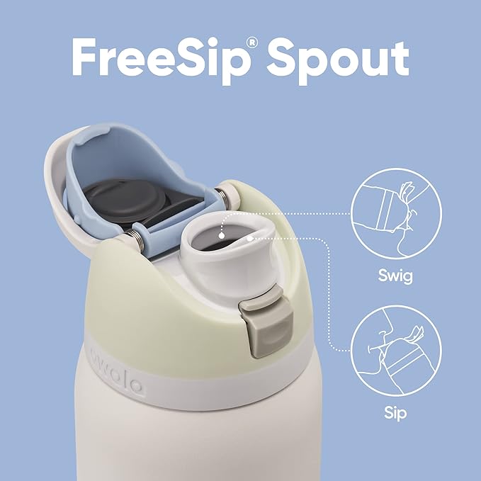 Owala FreeSip Insulated Stainless Steel Water Bottle with Straw for Sports, Travel, and School BPA-Free Sports Water Bottle, 40 oz, Iced Breeze