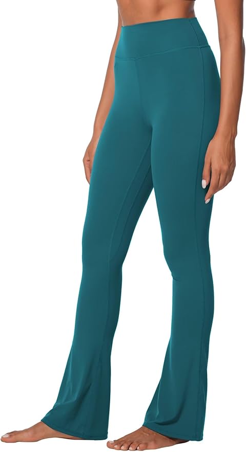 Sunzel High Waist Mini Flared Leggings for Women, Tummy Control Casual Flare Yoga Pants for Yoga Workout Gym