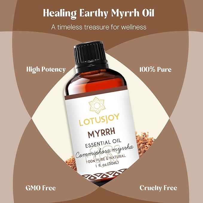 Cassia Cinnamon Frankincense and Myrrh Essential Oil with Roll-On Bottle, 3 Oz
