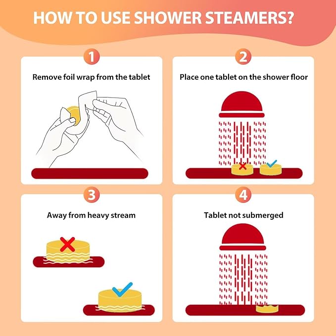 Shower Steamers Aromatherapy - 12 Pack Shower Bomes with Essential Oils, Birthday Gifts for Women, Relaxation Stress Relief, Self Care, Home Spa, Christmas Gifts for Mom