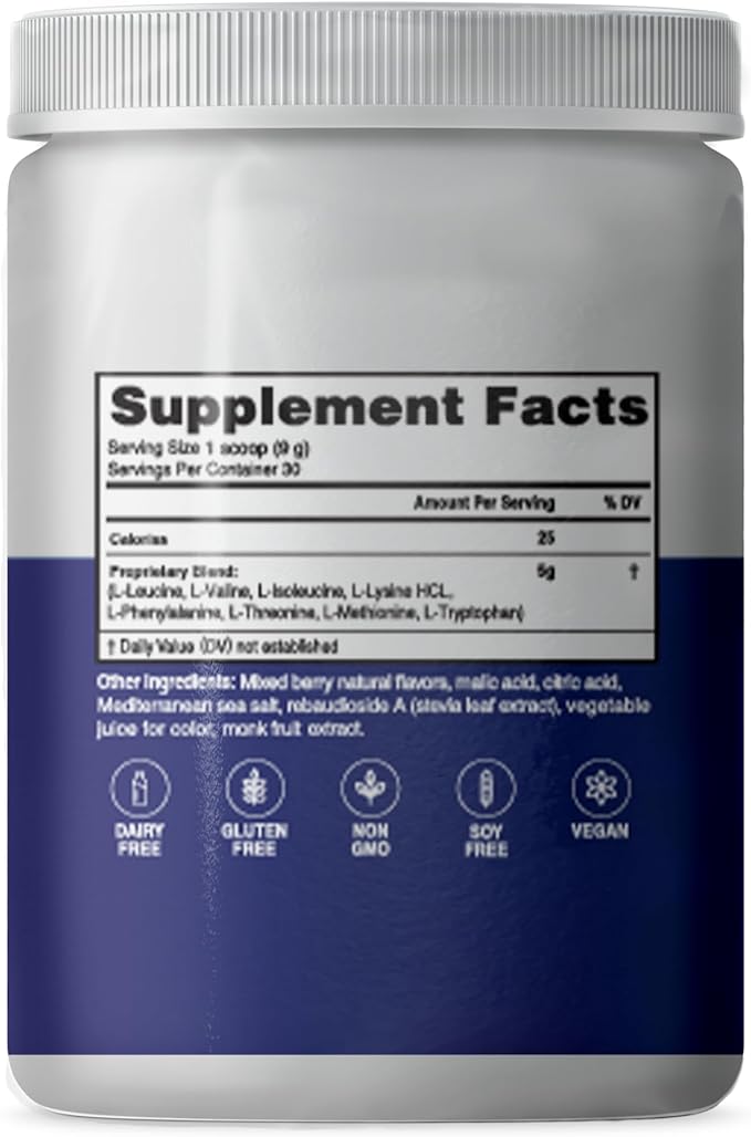 Advanced Bionutritionals – Advanced Amino Powder, Amino Acid Supplement, Build Muscle, Post Workout Recovery, Energy,Non-GMO, Gluten Free, Dairy Free, Vegan (30 Servings)