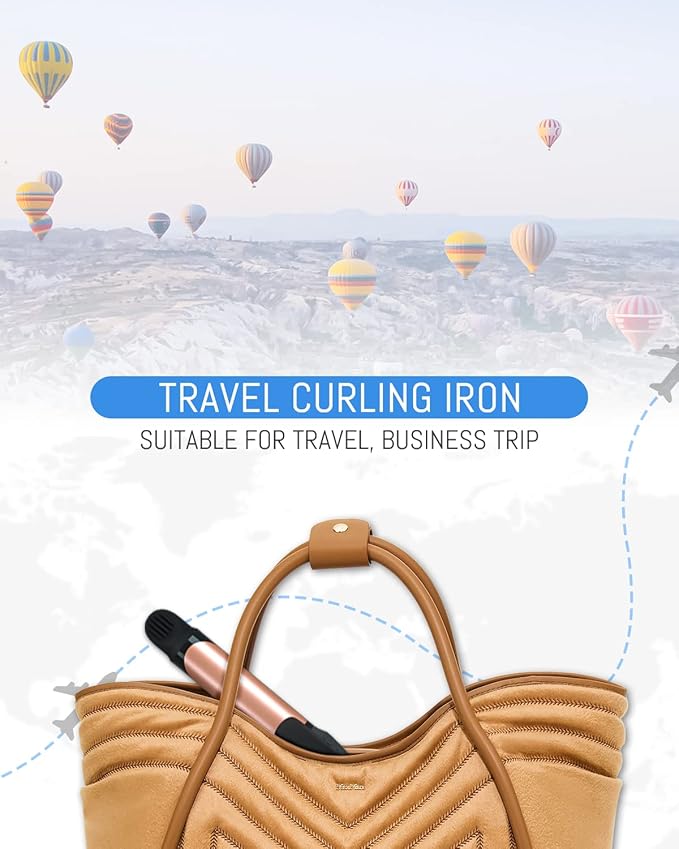 Hair Curling Iron 2-in-1 Dual Voltage Curling Iron,(100V~250V) Dual Voltage Hair Straightener Travel Curling Iron European Flat Iron