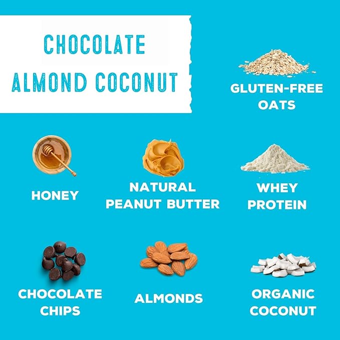 simplyFUEL Whole Food Protein Balls with Probiotics - Chocolate Almond Coconut Snacks - Protein Snack - Gluten Free Energy Balls (24 Packs)