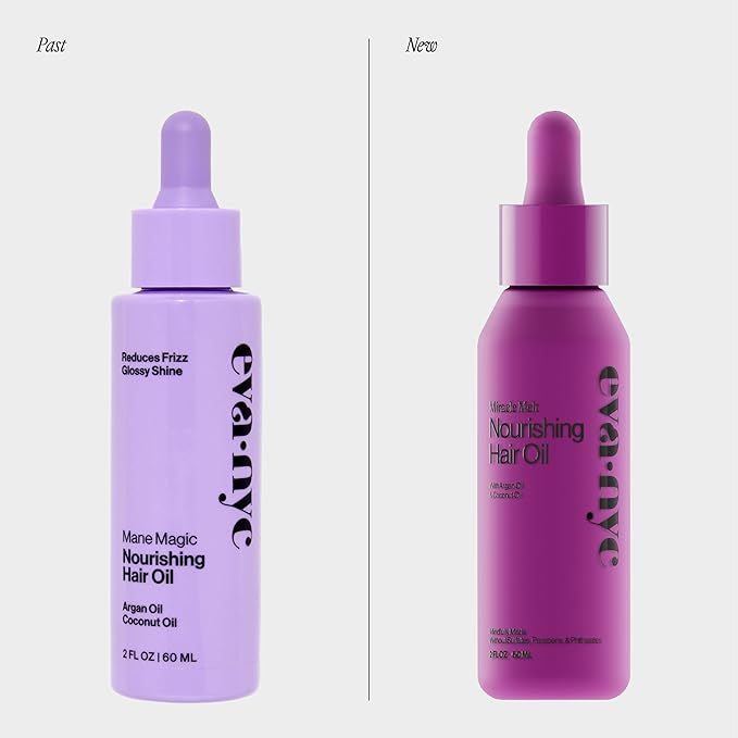 Eva NYC Quick Absorbing Hair & Body Oil - Coconut + Argan Oil - Lightweight Formula No Residue - Anti-Frizz for Smooth Shiny Hair - Dermatologist Tested Safe - Warm Vanilla Scent - Travel Size 2 fl oz