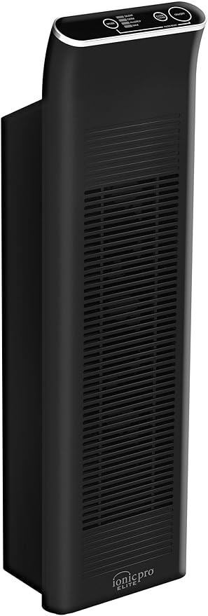 Ionic Pro Platinum (TA740) Negative Ion Air Purifier Tower - Truly Silent Operation – High Performing Unique No Filter Design - Removes Odors, Smoke, Mold, Pet Dander - 600 Sq Ft Capacity