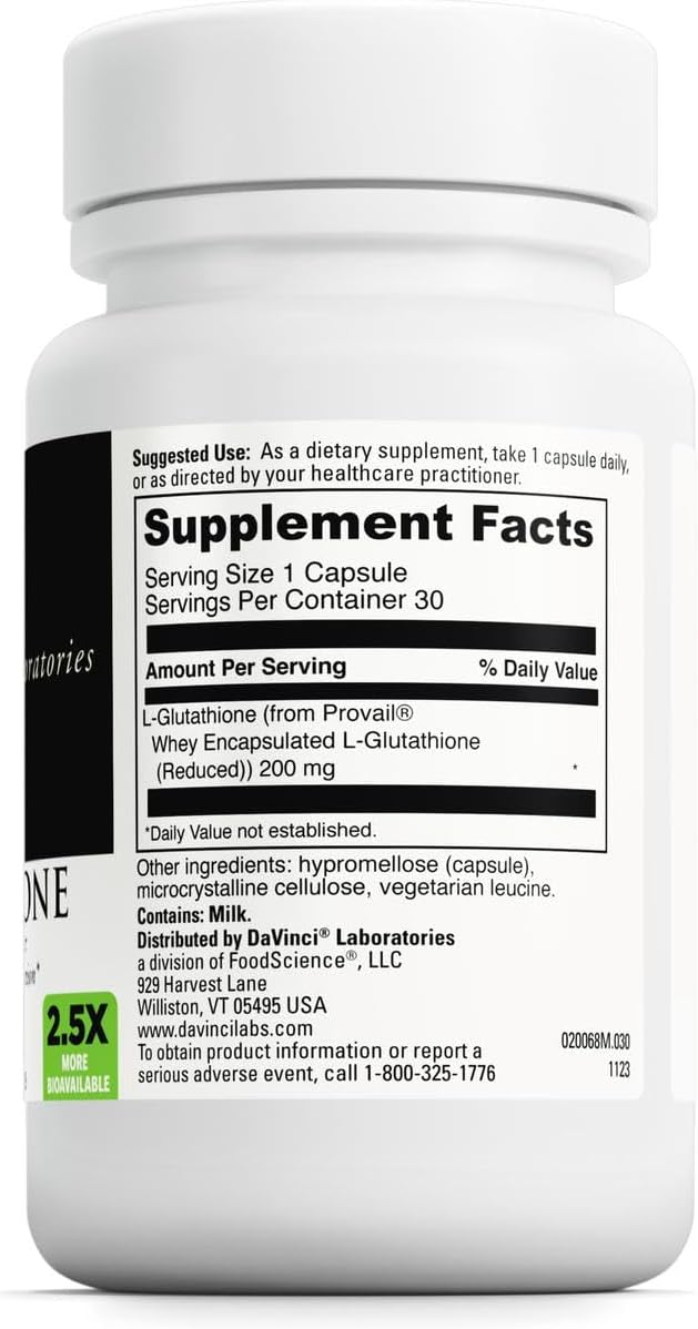 DAVINCI Labs - Glutathione - 30 Capsules