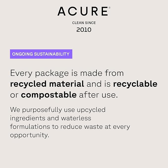 Acure Radically Rejuvenating Eye Cream - Under Eye Cream for Dark Circles & Wrinkles, Firming & Hydrating Treatment to Brighten, Anti Aging Moisturizer for Hydration with CoQ10-1 fl oz (2 Pack)