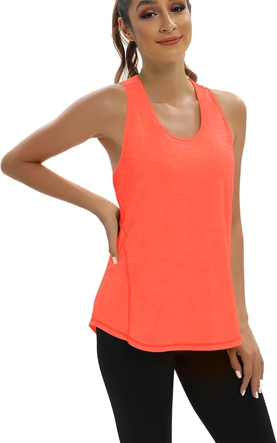 Aeuui Womens Workout Tops Open Back Racerback Tank Tops Sleeveless Yoga Athletic Running Shirts Gym Clothes for Women