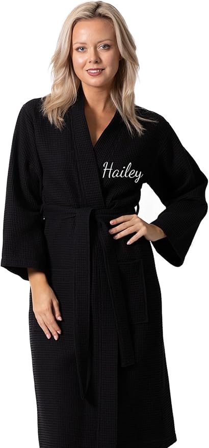 Waffle Knit Lightweight Kimono Spa & Bath Robes for Women - Quick Dry - Soft