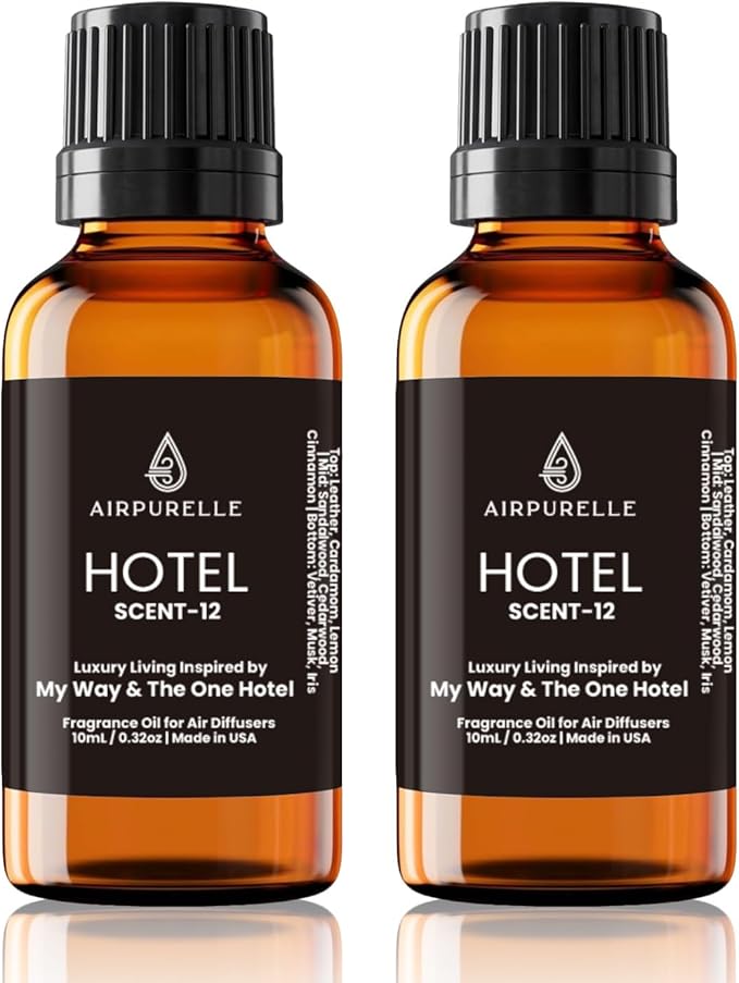 Luxury Diffuser Oil – Sumptuous Leather, Warm Sandalwood & Elegant Iris Premium Fragrance Oil for Ultrasonic and Waterless Diffusers and Crafting 2‑Pack (2 × 0.34 fl oz)-“My Way” Scent