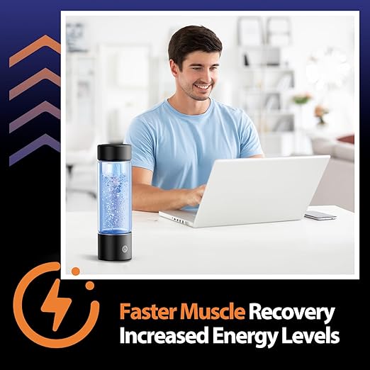 Hydrogen Water Bottle Generator, Portable Rechargeable aquahealth Hydrogen Water, Hydrogen Water Ionizer Machine, with SPE/PEM Technology, for Home Office Travel Fitness Drinking