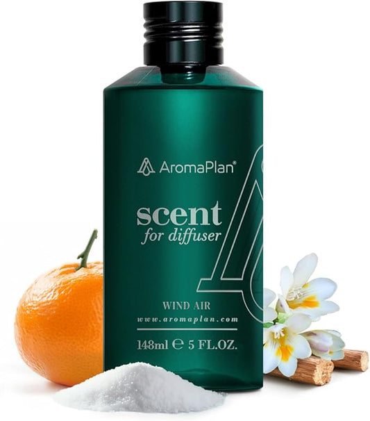 AromaPlan Hotel Scents Wind Air 5 Fl Oz (148ml), Home Luxury Aroma & Hotel Fragrance Diffuser Oil- Hotel Diffuser Oil for Aromatherapy- USA Made, Bigger Bottle, Bolder Aroma & Longer Lasting