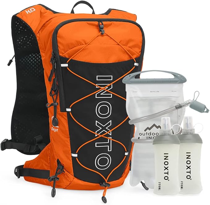 INOXTO Hydration Pack Backpack ,Water Backpack with 2L Leakproof Water Bladder, Running Hydration Vest for Man, Daypack for Cycling Motocross Climbing Trail Running
