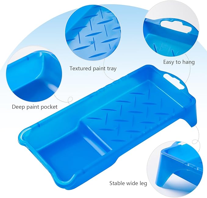 Mister Rui Paint Roller Kit, 9 Pack, 2 Inch Microfiber Paint Roller Covers, Small Paint Rollers with Tray and Roller Frame, Mini Rollers for Painting, Paint Supplies for House Painting