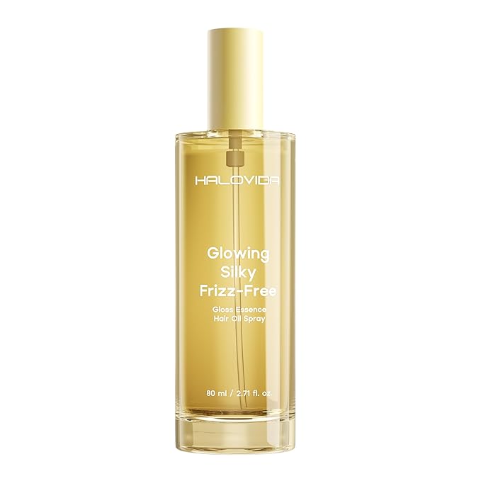 Gloss Essence Hair Oil Spray, Hair Oil for Frizzy Hair, Heat Protectant Oil for All Hair Types, Strengthens Hair, Absorbs Nourishment & Shiny Hair, Adds Color Safe Formula, 2.71 Fl oz