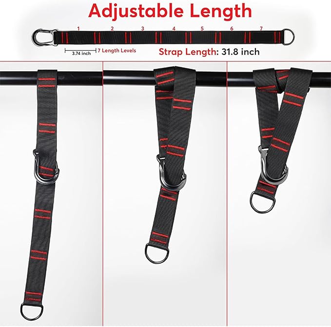 Pull Up Assistance Bands 260lbs – Heavy Resistance Bands for Pull Ups with Feet Rest, Height Adjustable Pull Up Bar Bands, Strength Training Workout Equipment