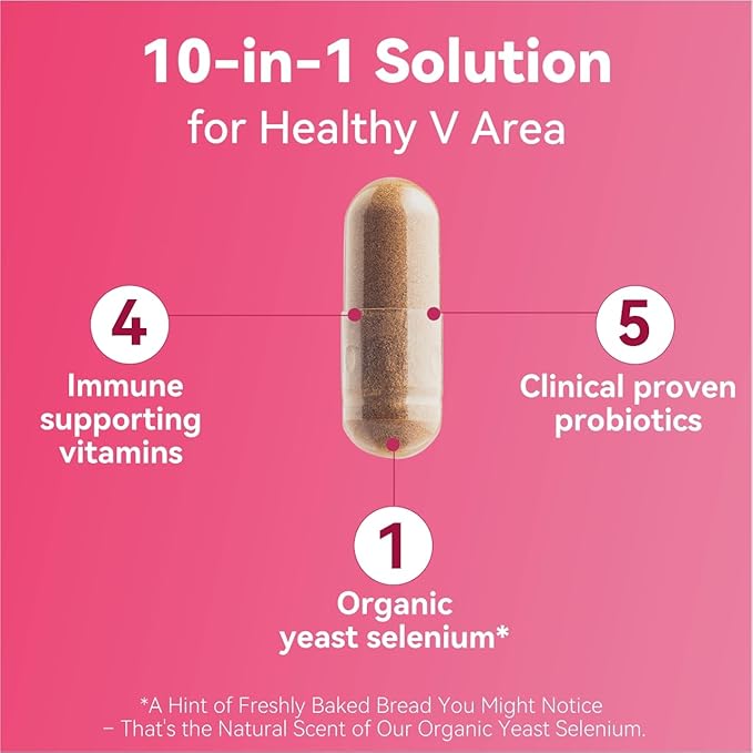 Gynable Vaginal Probiotics for Women,Female Probiotic for pH Balance with Lactobacillus 5 Billion CFU Probiotics Blend,Selenium-Vitamin D3,Promote Healthy Vaginal Odor & Vaginal Flora,90 Count