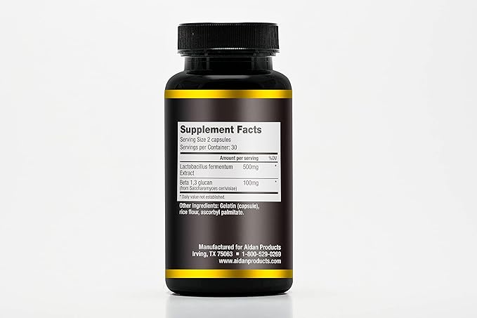 Imm-Kine Advanced Immune Support Supplement, Beta Glucans, Proprietary Immunostimulatory Postbiotic, 60 Capsules