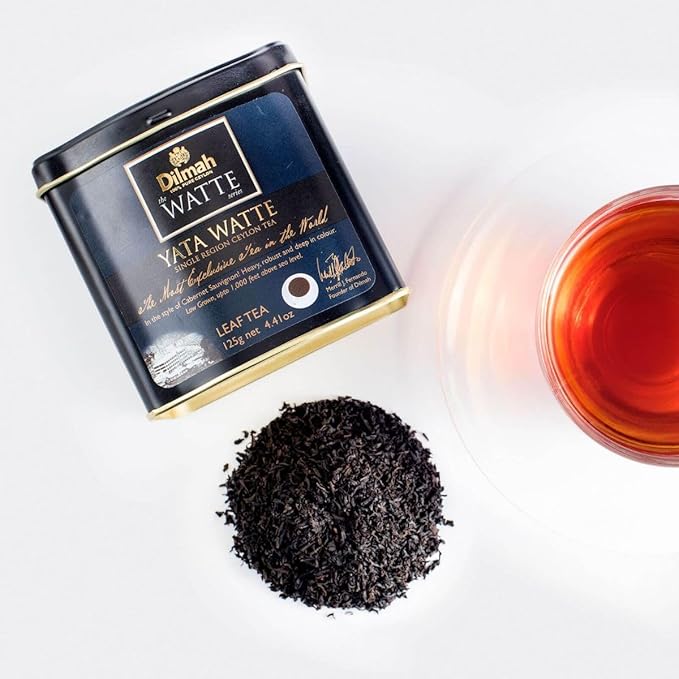 Dilmah Yata Watte Ceylon Black Tea Tin Caddy - 250g Loose Leaf | Single Region Pure Ceylon Tea | Packed at Source | 2 Tins, Each 125g