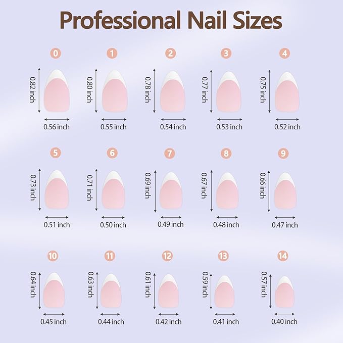 Misssix XBASICTIPS French Tip Press On Nails, 150Pcs French Gel Nail Tips Short Almond, Pink White Soft Gel Pre-shaped No Need to File 3 in 1 Nail Tips, Fake Nails for Nail Art DIY Extension 15 Sizes