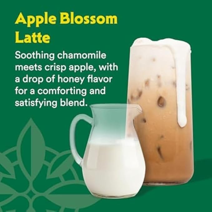 STASH Apple Blossom Latte - Dairy Free Plant Based Chamomile Tea Concentrate - Caffeine-Free - 32 fl oz, 5 Servings (Pack of 6)