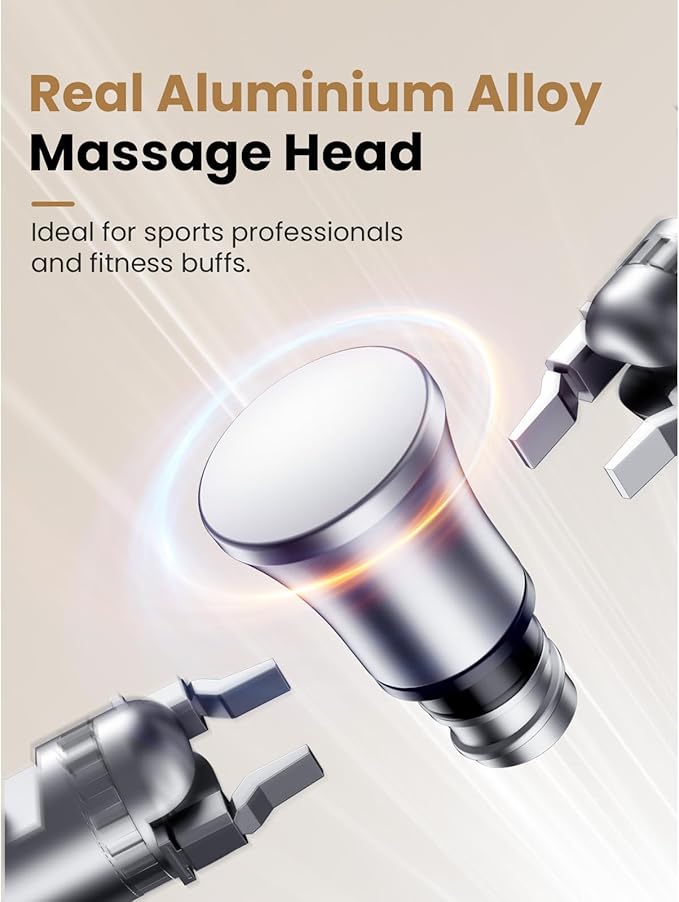 BOB AND BRAD D6 Pro Max Massage Gun with Metal Head, Deep Tissue Percussion with 16mm Amplitude, Professional Muscle Massager Gun for Athletes, Quiet Electric Handheld Massager
