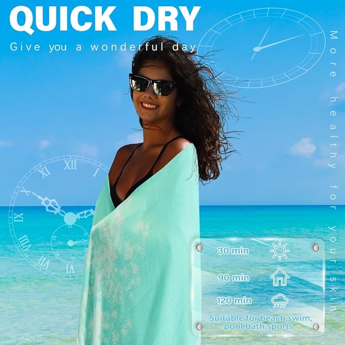 Thin Turkish Beach Towel Lightweight Quick Dry Absorbent Cotton Bathroom Bath Pool Swim Towels Extra Large Oversized Sand Free Beach Accessories Essentials Cloud Gifts for Adult
