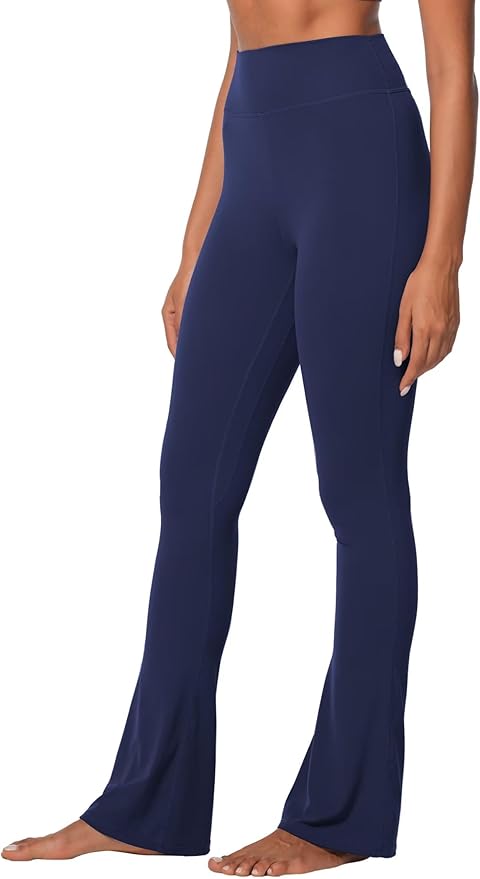 Sunzel High Waist Mini Flared Leggings for Women, Tummy Control Casual Flare Yoga Pants for Yoga Workout Gym
