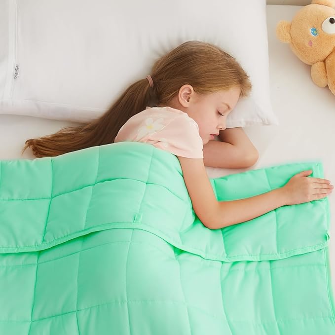 L'AGRATY Weighted Blanket - 36"x48" 5lbs Microfiber Material with Glass Beads Small Blanket for All-Season Summer Fall Winter Soft Thick